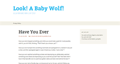 Desktop Screenshot of lookababywolf.com