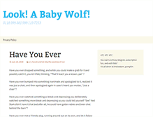 Tablet Screenshot of lookababywolf.com